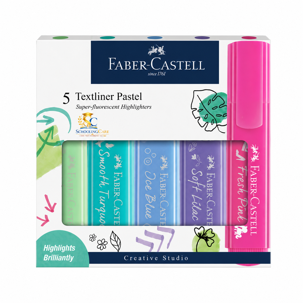  Faber-Castell Textliner pastel assorted highlighter pens for notes and study marking