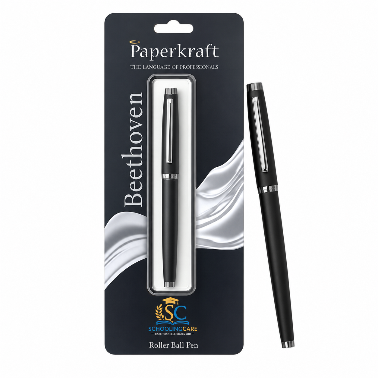  Paperkraft Beethoven refillable blue roller ball pen for smooth writing