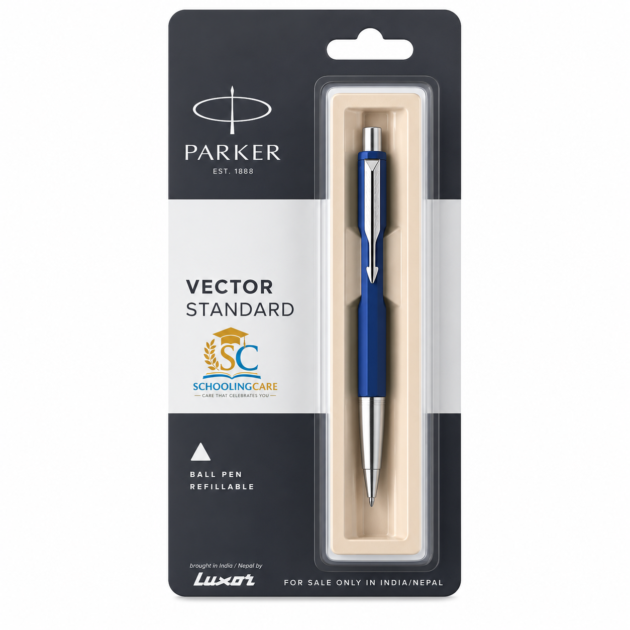  Parker Vector Standard refillable blue ball pen for office and school use