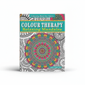 Colour Therapy Relaxing Mandalas adult colouring book original cover on a clean white background by SchoolingCare Stationary Store