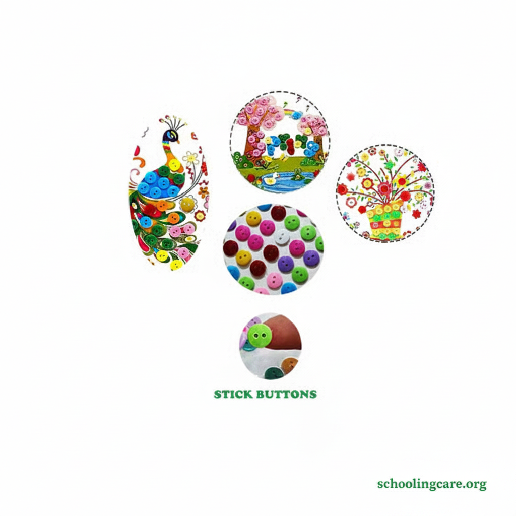  Creative Space self-adhesive button stickers multicolour for craft and scrapbooking Buy Now at SchoolingCare