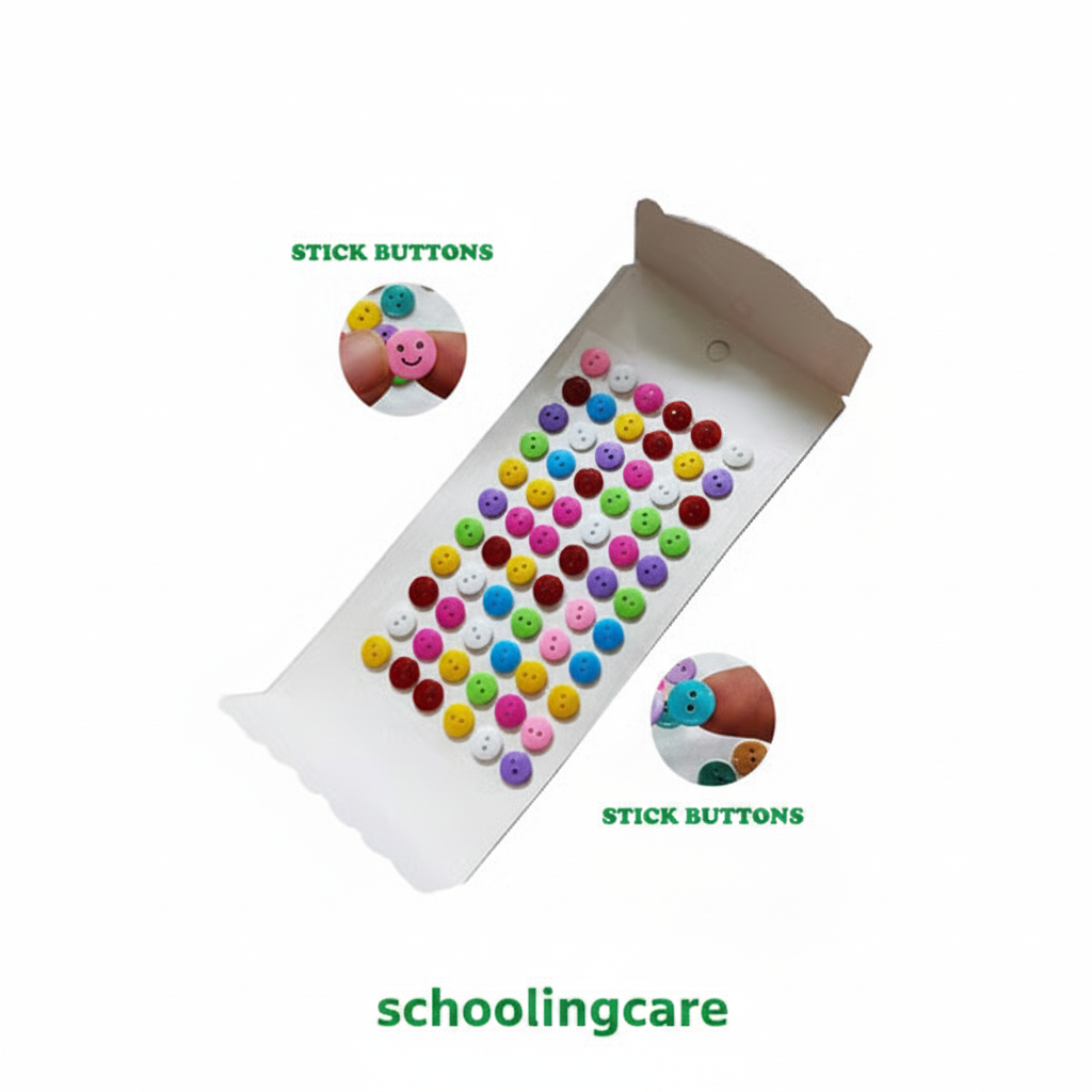 Creative Space self-adhesive button stickers multicolour for craft and scrapbooking by SchoolingCare Stationary store Online