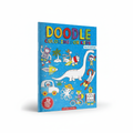 Doodle Coloring Book for Kids Blue Edition on a clean white background by SchoolingCare Stationary Store