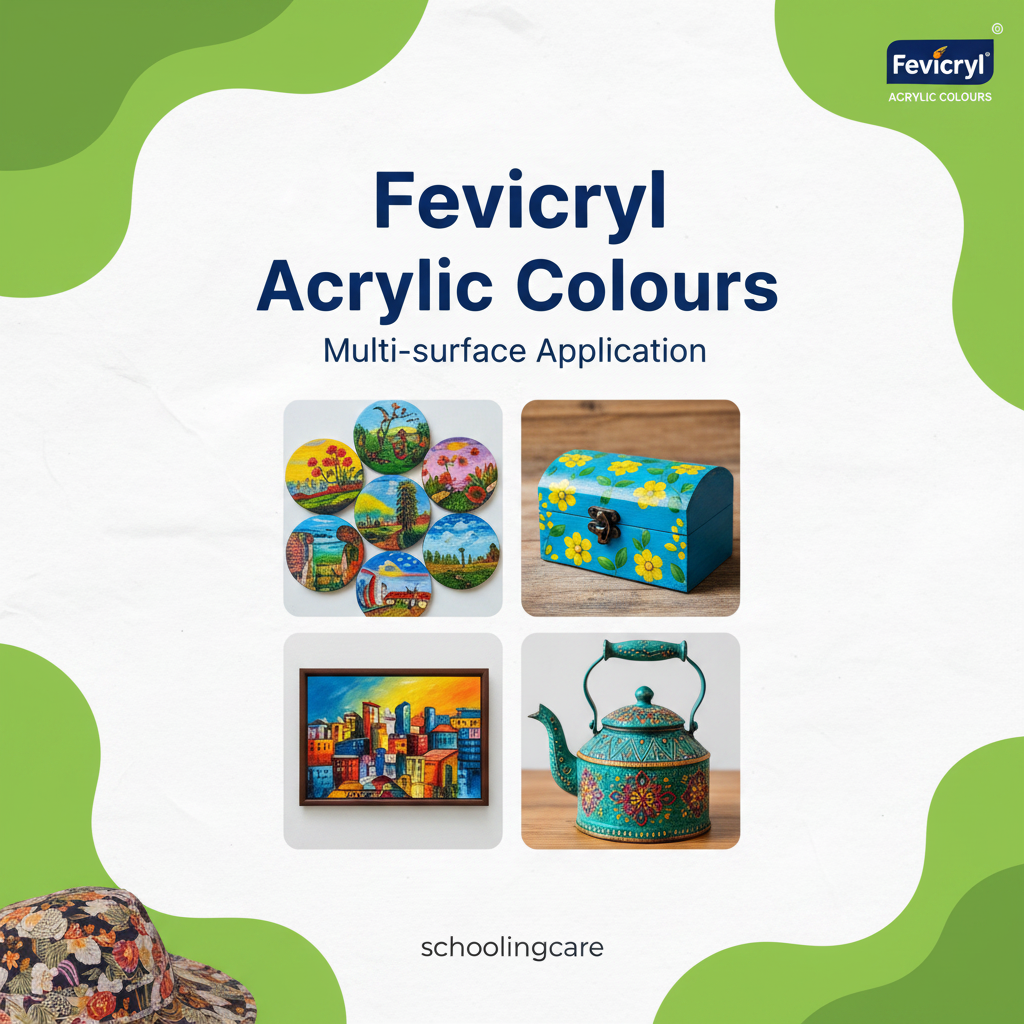  Fevicryl acrylic colour Sunflower set of 10 shades for canvas and craft projects order Now at SchoolingCare