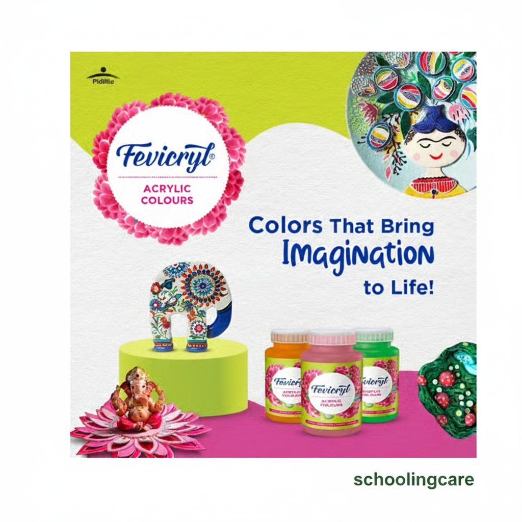  Fevicryl acrylic colour white 200ml bottle for canvas painting and 
Schoolingcare online Stationary store Buy Now Online