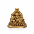 Golden Laughing Buddha statue on a clean white background by SchoolingCare Stationary Store