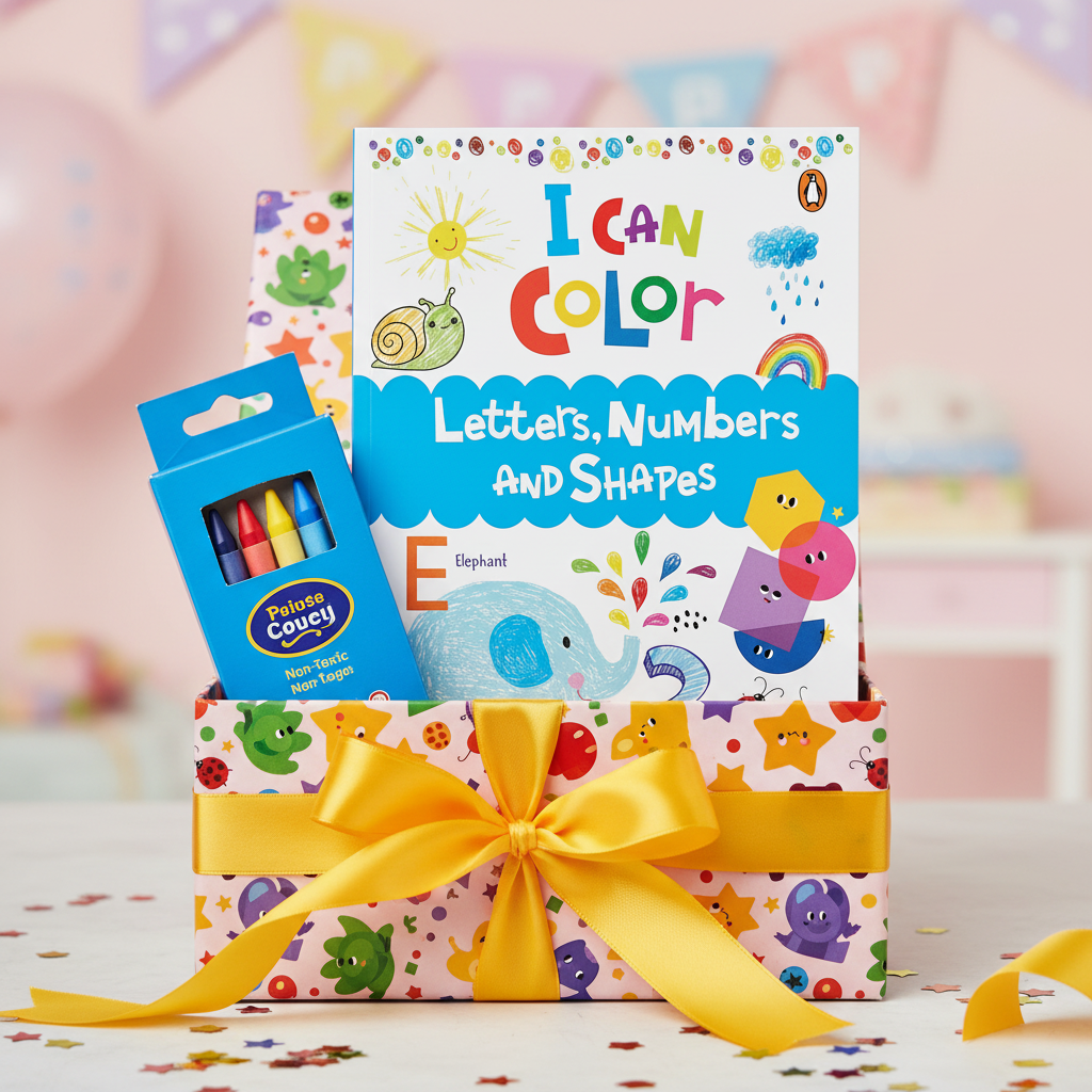 Letters numbers and shapes activity book arranged in a colourful preschool gift pack by SchoolingCare Stationary Store