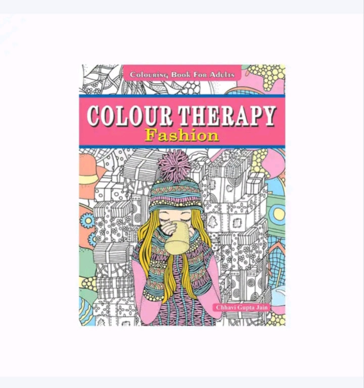 Original Colour Therapy Fashion Colouring Book for Adults cover on a plain white background by SchoolingCare Stationary Store
