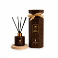 IRIS Oudh and Vanilla reed diffuser bottle and gift box on white - by SchoolingCare Stationary Store