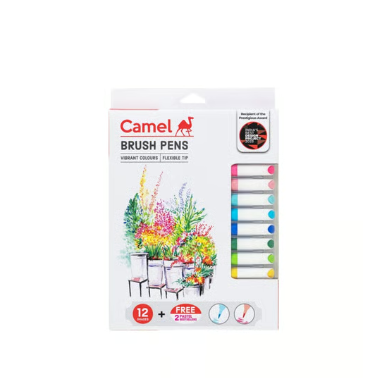 Camel Brush Pens 14 Shades (Multicolour)