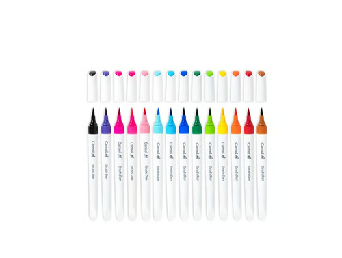 Camel Brush Pens 14 Shades (Multicolour)