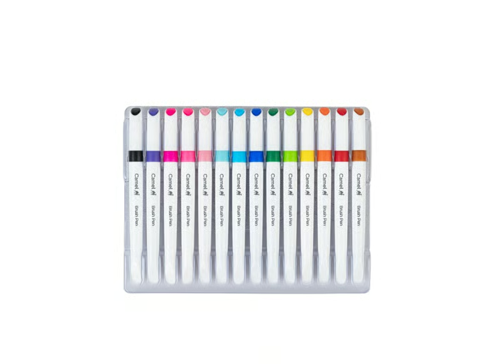 Camel Brush Pens 14 Shades (Multicolour)