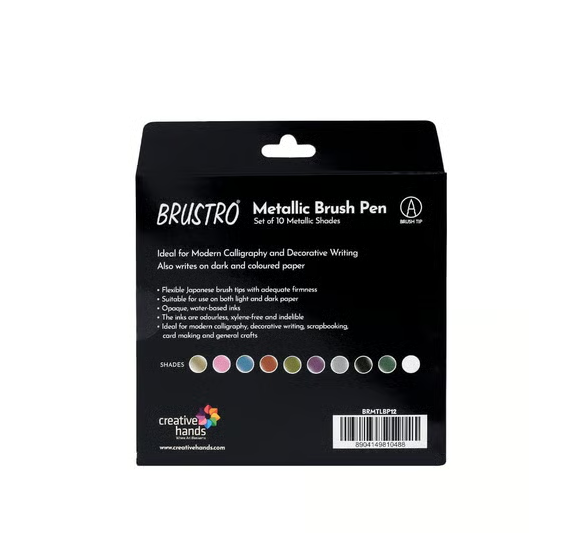 Brustro Metallic Shades Brush Pens / 10 Multicolour