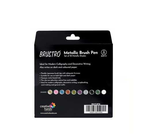 Brustro Metallic Shades Brush Pens / 10 Multicolour