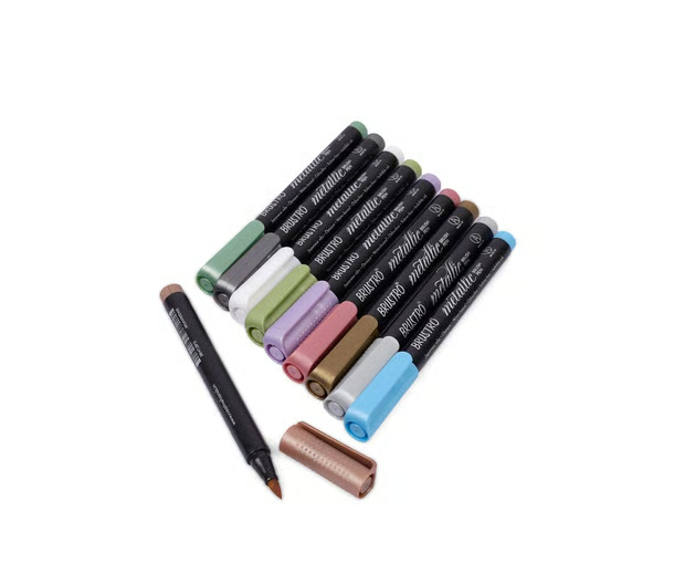 Brustro Metallic Shades Brush Pens / 10 Multicolour