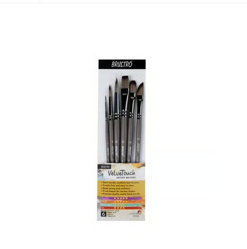 Brustro Artists’ Velve Touch Brush / 6 Piece Set