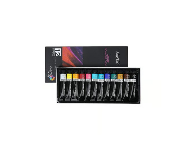 Brustro Artists Gouache Color Tubes / 12 Multicolour