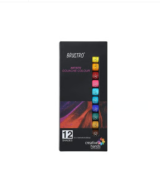 Brustro Artists Gouache Color Tubes / 12 Multicolour