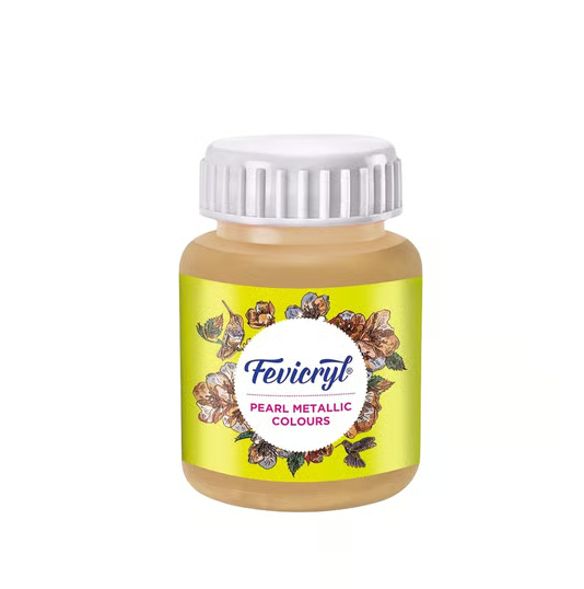 Fevicryl Pearl Metallic Acrylic Color / 100ml Golden