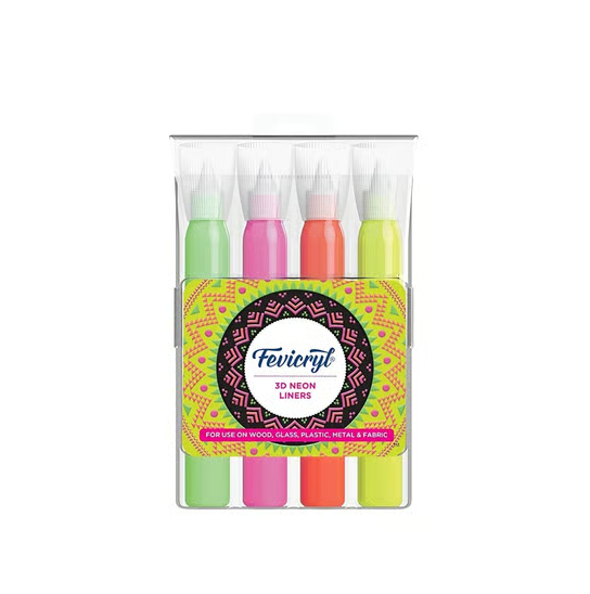 Fevicryl 3D Neon Liners Color Set / 4 Shades