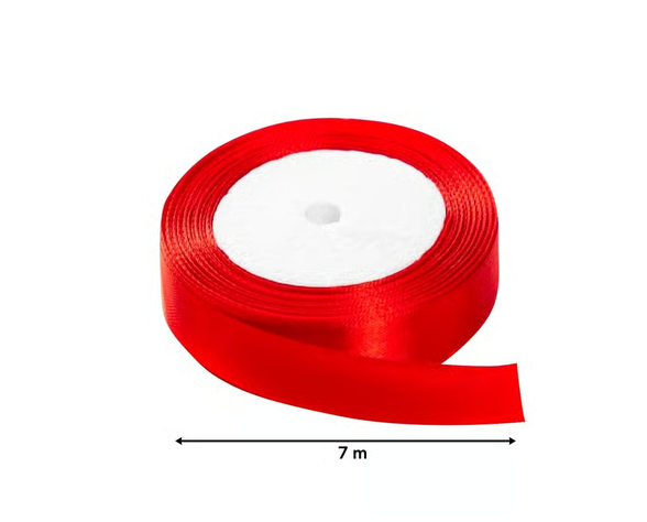 Creative Space Satin Decoration Ribbon 7 m (Red)