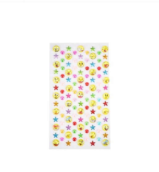 Creative Space Emoji With Stars Sticker