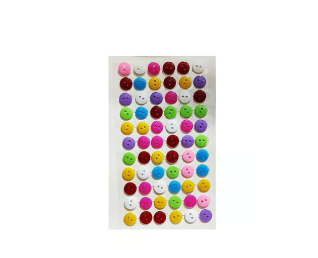 Creative Space Self-Adhesive Button Sticker / Multicolour