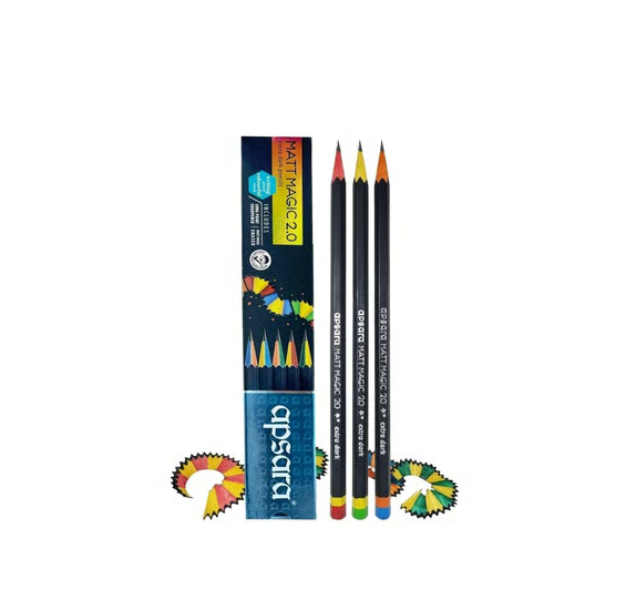 Apsara Matt Magic 2.0 Extra Dark Pencils / 10 Piece