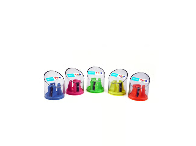 Trio Pencil Sharpener (Multicolour) / 1 Piece
