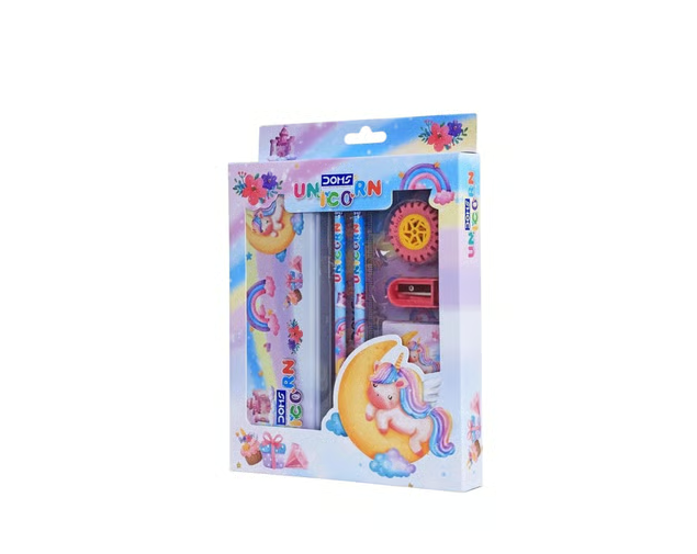 DOMS Unicorn Theme Stationery Kit (Multicolour)