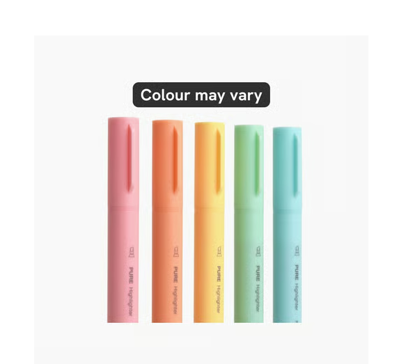 KACO Pure Macaron Highlighter Pen (5 Piece Multicolor)