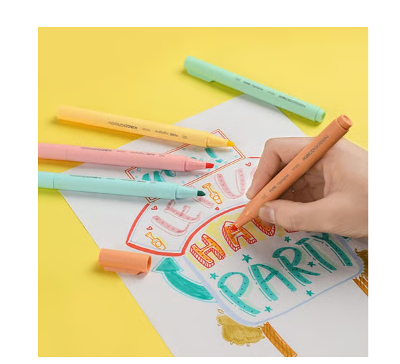 KACO Pure Macaron Highlighter Pen (5 Piece Multicolor)