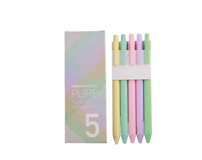KACO Pure Macaron Gel Pen ( 5 Piece Multicolor)