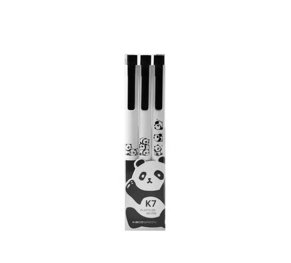 KACO K7 Panda Gel Pen (3 Piece Black)