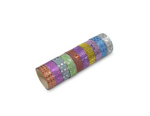 Creative Space Glitter Tape (10 Piece Multicolour)