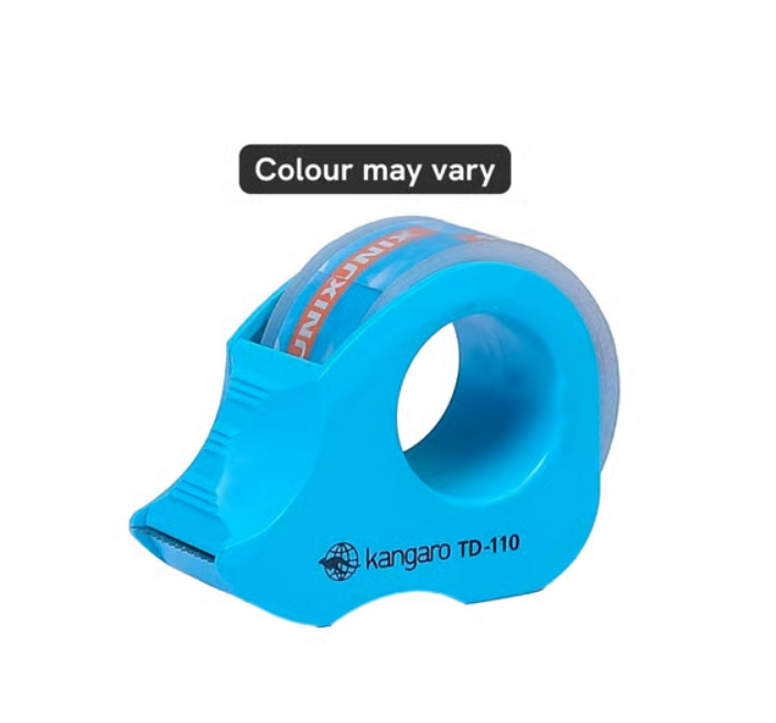 Kangaro Crystal Clear Tape Dispenser (Multicolour, 10 m)