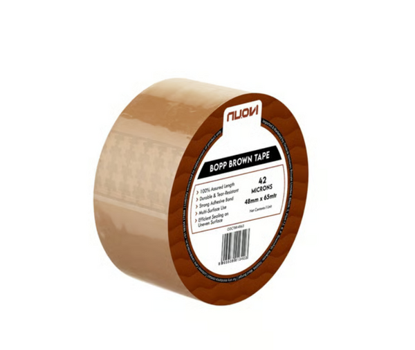 BOPP Tape Brown 42 Microns (Brown, 65 m)