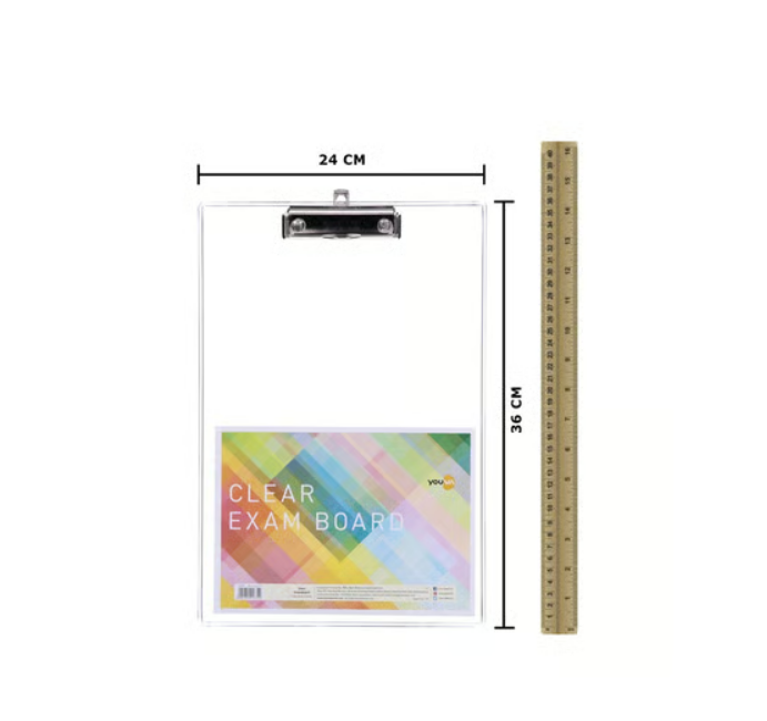 Youva Foolscap Size Tranparent Exam Pad