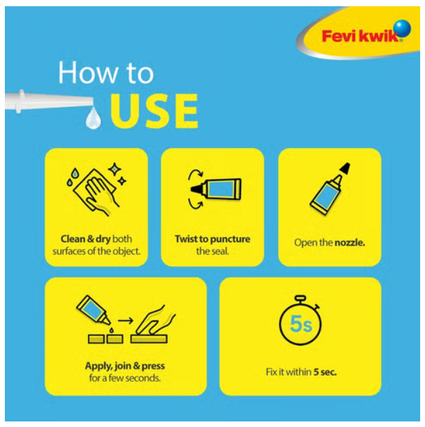 Fevikwik One Drop Instant Adhesive 3g