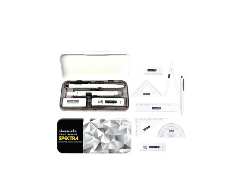 Classmate Spectra Mathematical Geometry Box (Grey, Black)