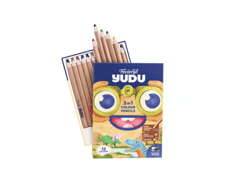 Fevicryl Yudu 3-in-1 Colour Pencils (Multicolour)