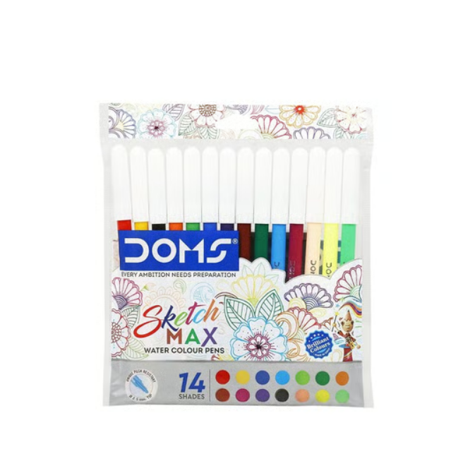 DOMS Max Water Colour Sketch Pens (14 piece Multicolour)