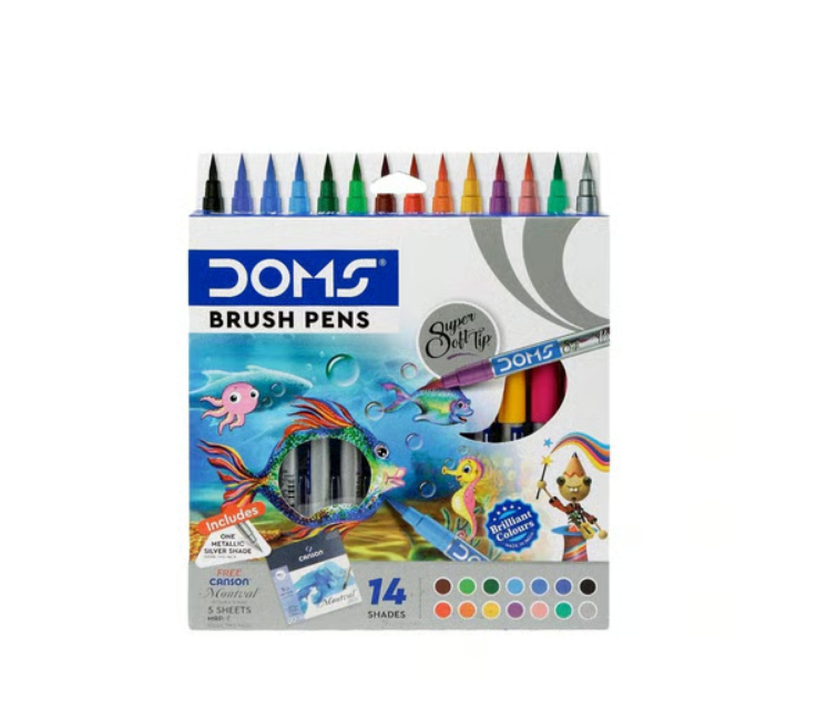 DOMS Brush Pens 14 Shades