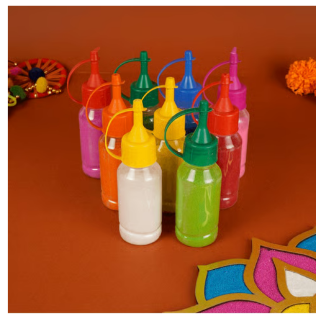 Rangoli Colors Bottle - Shubh Sanskaar 10 Piece