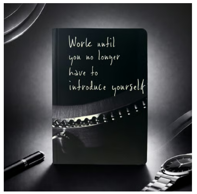Papboo Motivational Work Single Line Notebook Black (A5, 120, Black)
