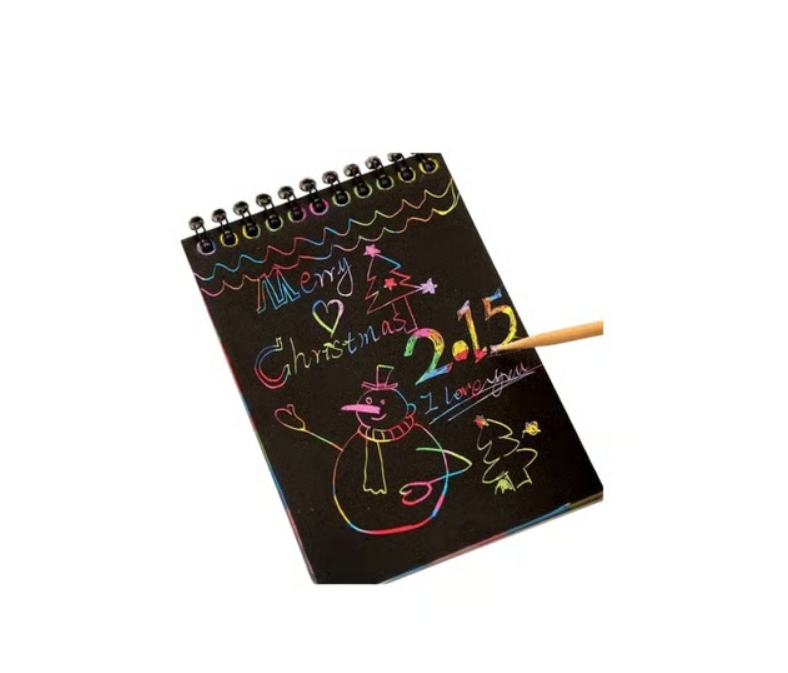 Scratch Notepad With Scratch Pencil (Black)
