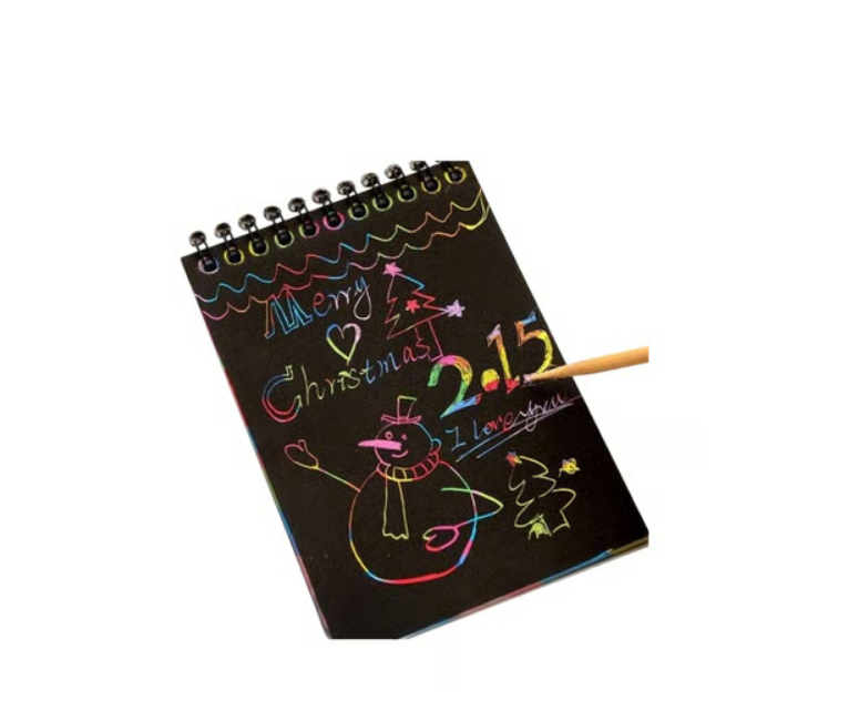 Scratch Notepad With Scratch Pencil (Black)