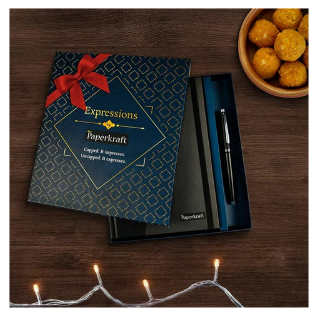Expressions Gift Set With Notebook (Blue, Black)