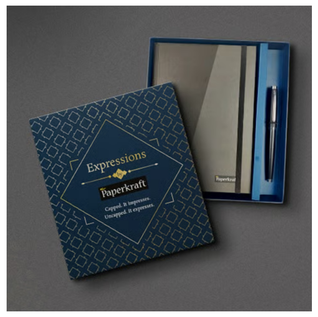 Expressions Gift Set With Notebook (Blue, Black)