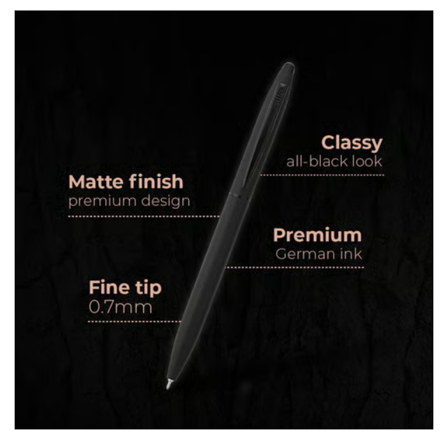 Signature Ball Pen & Birthday Scroller Gift Set (Blue)
